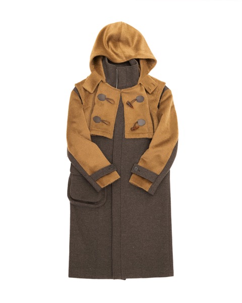 Orange Alpaca and Wool Sherpa Coat: [EXCLUSIVE]