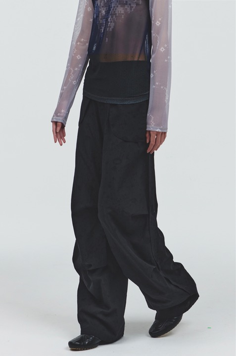 Decompose Embroidered Knee Dart Trousers