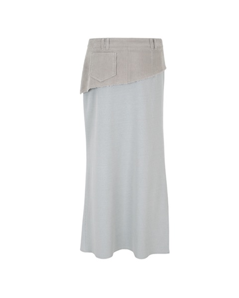 Mist Curduroy Layered Skirt (Restocked)