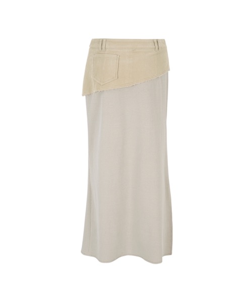 Lichen Curduroy Layered Skirt (Restocked)